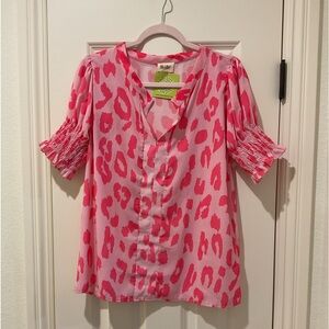 BIBI Untamed Pink leopard top💕